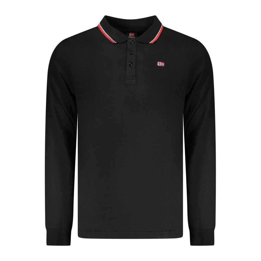 Norway 1963 Black Cotton Men Polo Shirt