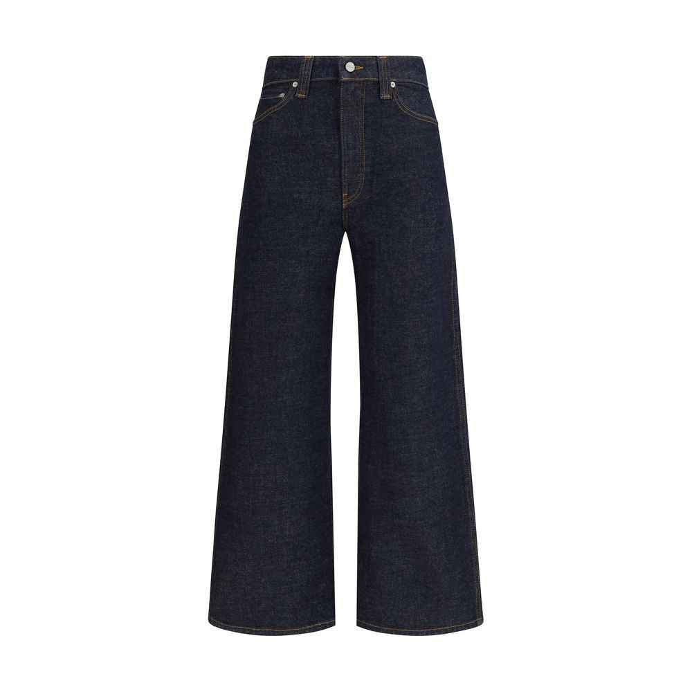 Khaite Blue Cotton Straight-Leg Jeans