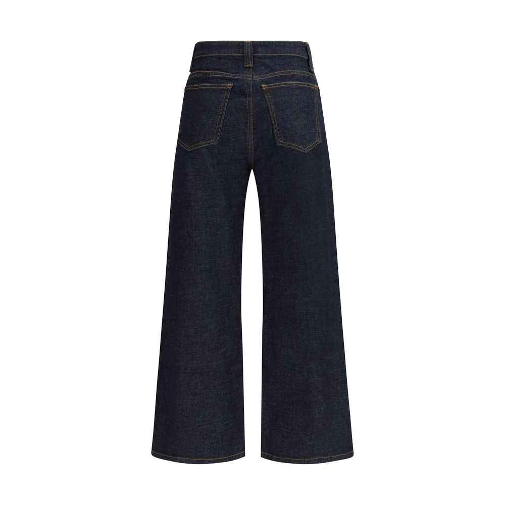 Khaite Blue Cotton Straight-Leg Jeans