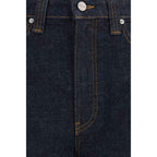 Khaite Blue Cotton Straight-Leg Jeans