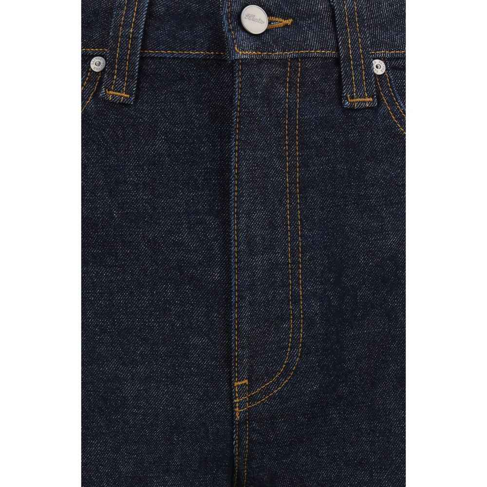 Khaite Blue Cotton Straight-Leg Jeans