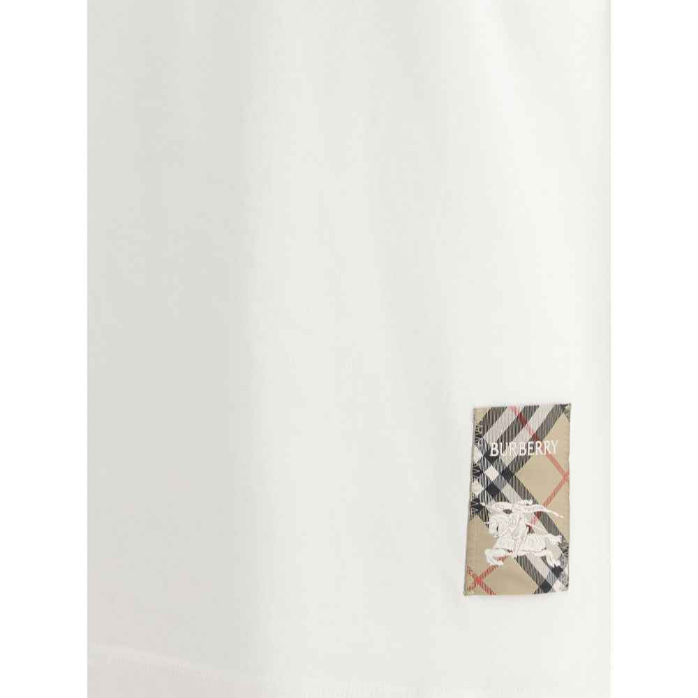 Burberry White Cotton T-Shirt