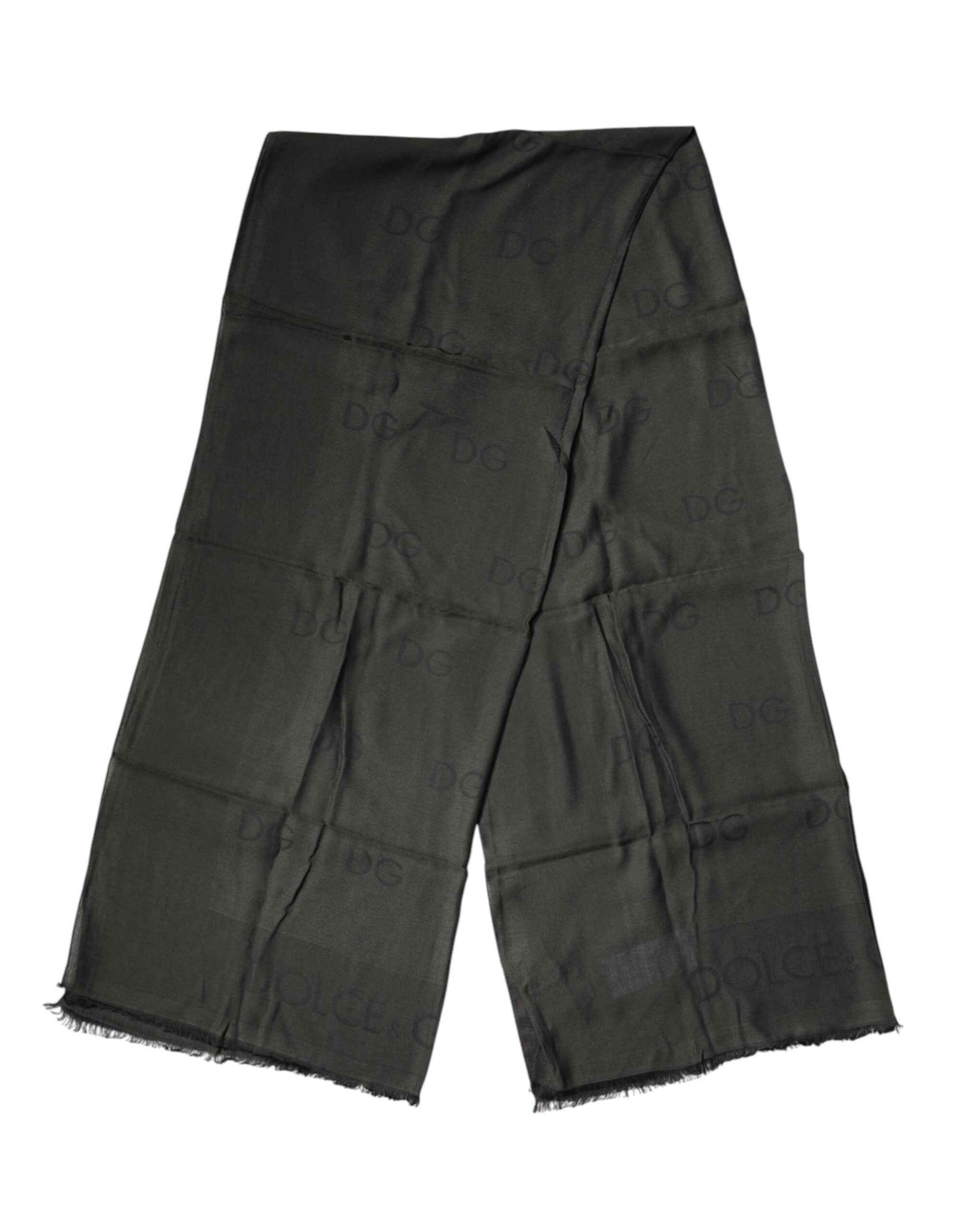 Dolce & Gabbana Black Modal Neck Wrap Men Shawl Men Scarf
