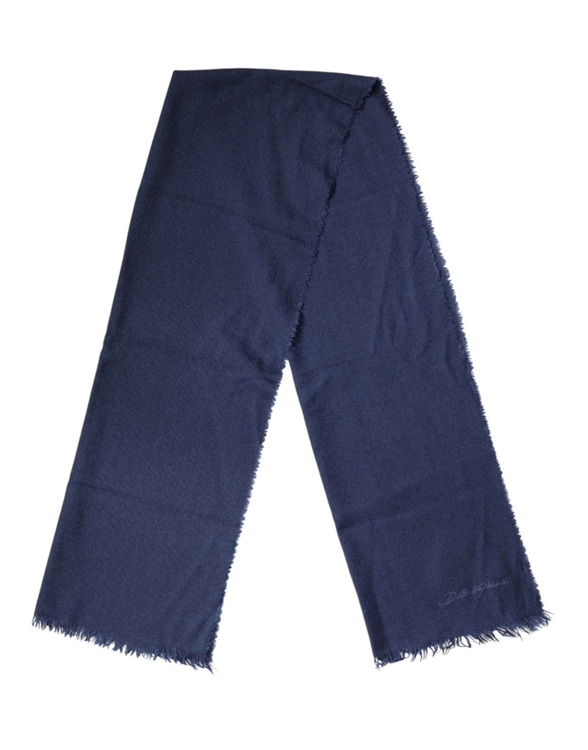 Dolce & Gabbana Scarf Blue Cashmere Neck Wrap Shawl Men