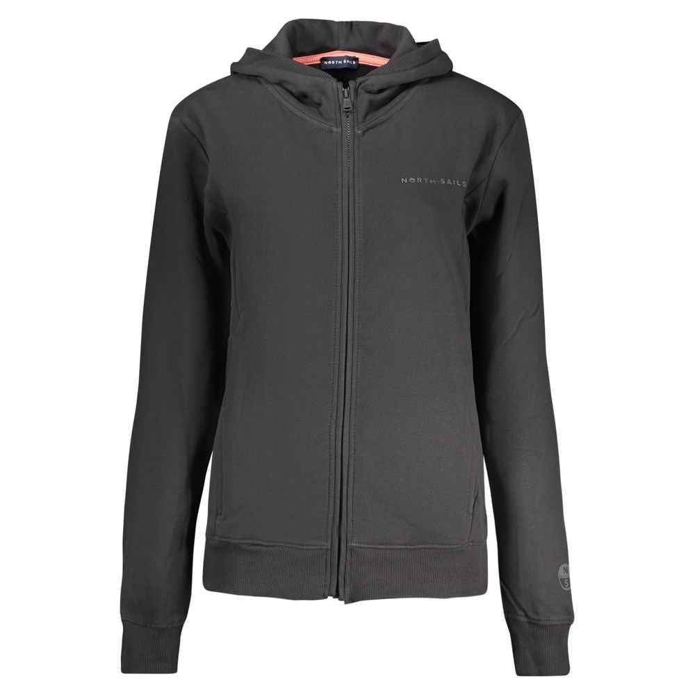 North Sails Black Cotton Women Hoodie