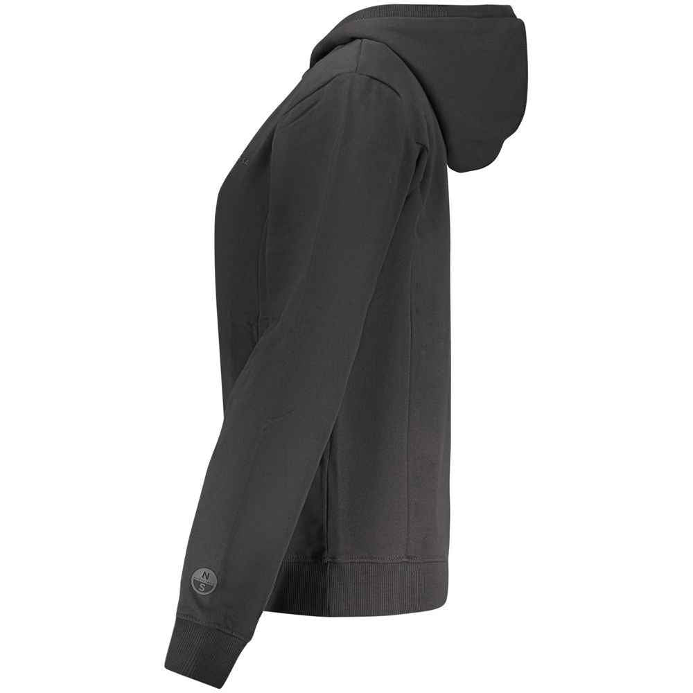 North Sails Black Cotton Women Hoodie