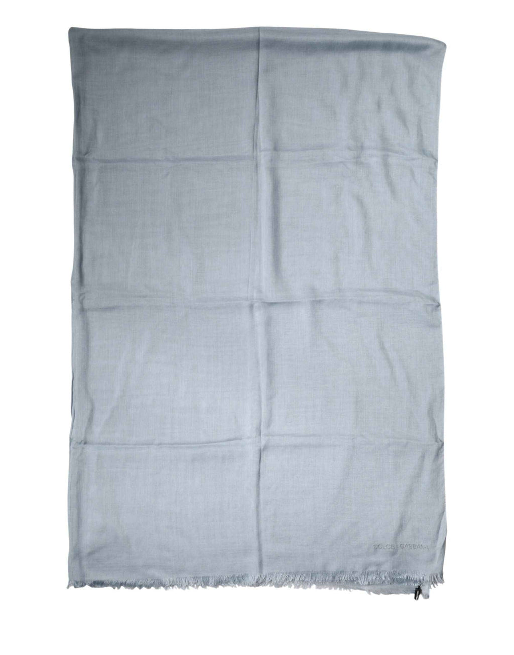 Dolce & Gabbana Light Blue Cashmere Knitted Shawl