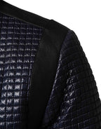 Dolce & Gabbana Blue Nylon Full Zip Bomber Men Jacket