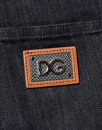 Dolce & Gabbana Black Cotton Stretch Skinny Denim Men Jeans