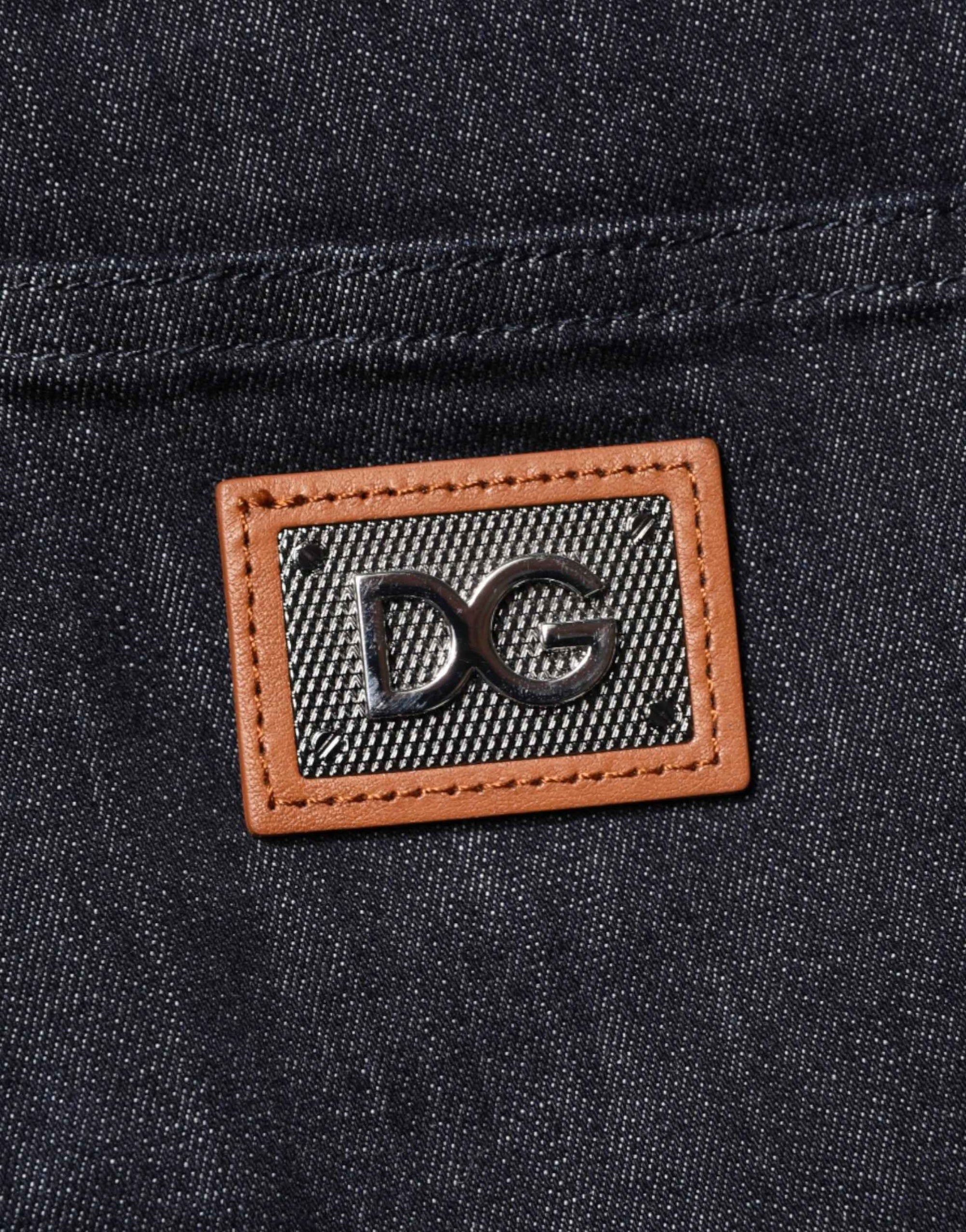 Dolce & Gabbana Black Cotton Stretch Skinny Denim Men Jeans