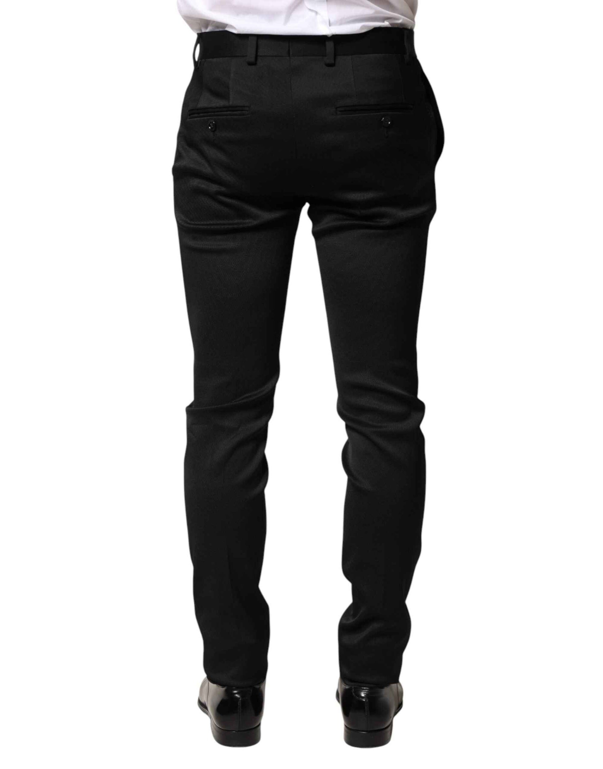 Dolce & Gabbana Black Viscose Dress Formal Men Trousers Pants