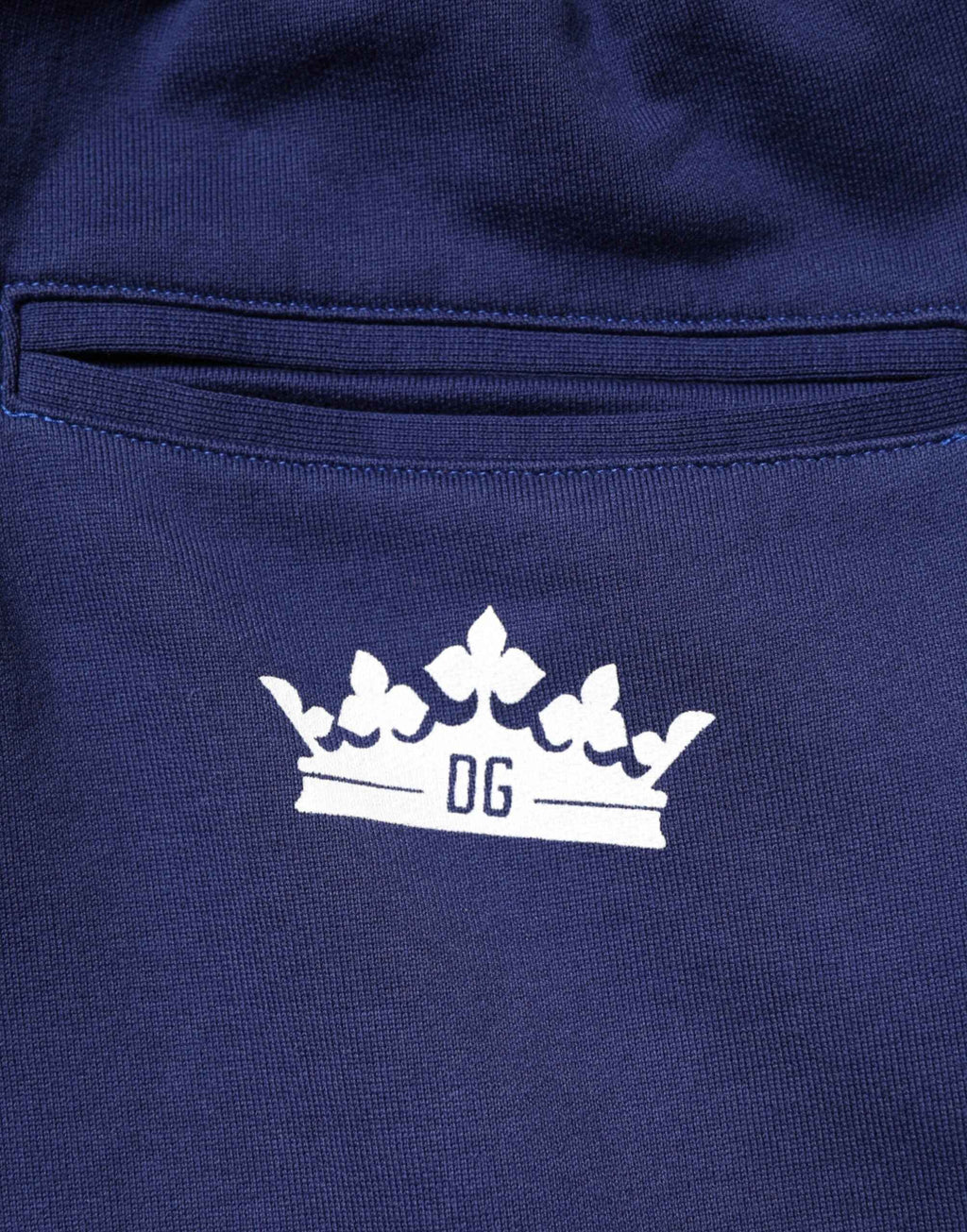Dolce & Gabbana Blue Cotton Mid Waist Jogger Trousers Pants
