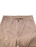 Sun68 Beige Cotton Mid Waist Straight Men Chino Trouser Pants