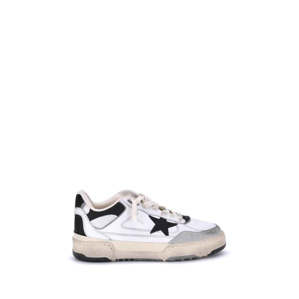 Golden Goose White Calf Leather Bos Taurus Chunky Sneakers