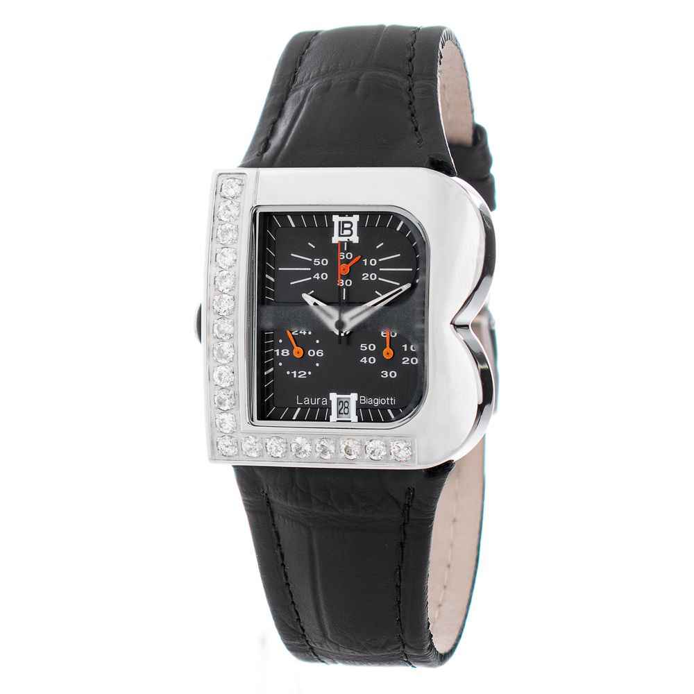 Laura Biagiotti Black Stainless Steel Dress Watch