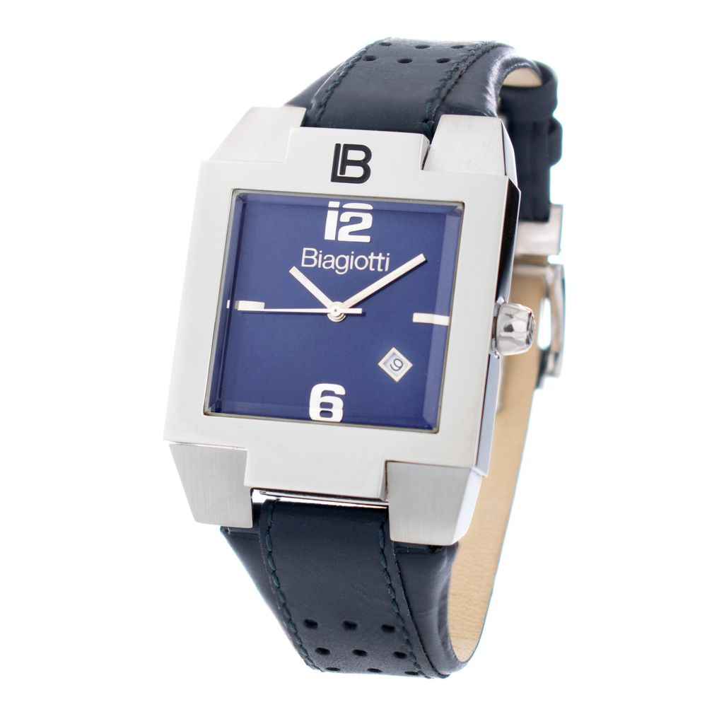 Laura Biagiotti Black Leather Dress Watch