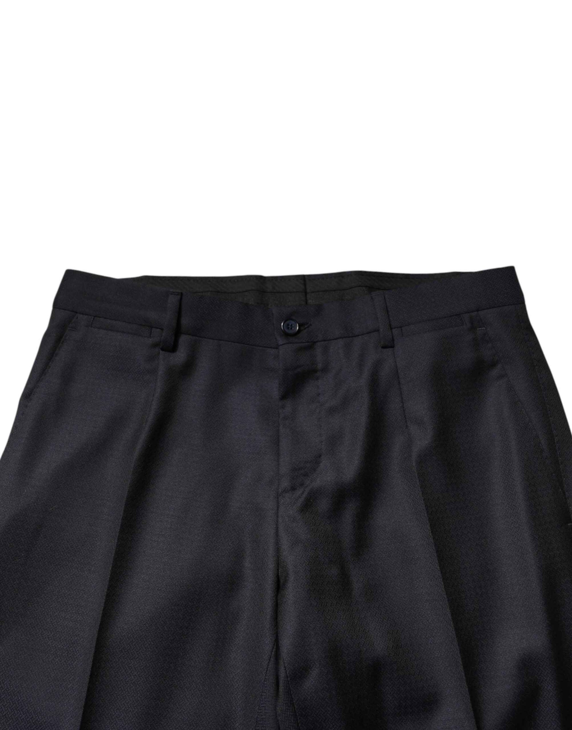 Dolce & Gabbana Black Wool Single Breasted Men 2 Piece Suit