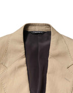 Dolce & Gabbana Beige Linen Single Breasted 2 Piece Suit
