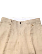 Dolce & Gabbana Beige Linen Single Breasted 2 Piece Suit