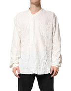 Dolce & Gabbana White Cotton Men Long Sleeves Men Shirt