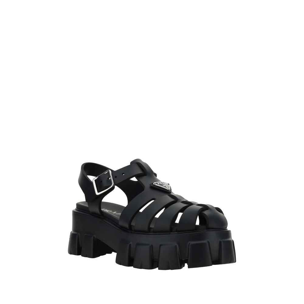 Prada Black Acetate Platform Sandals