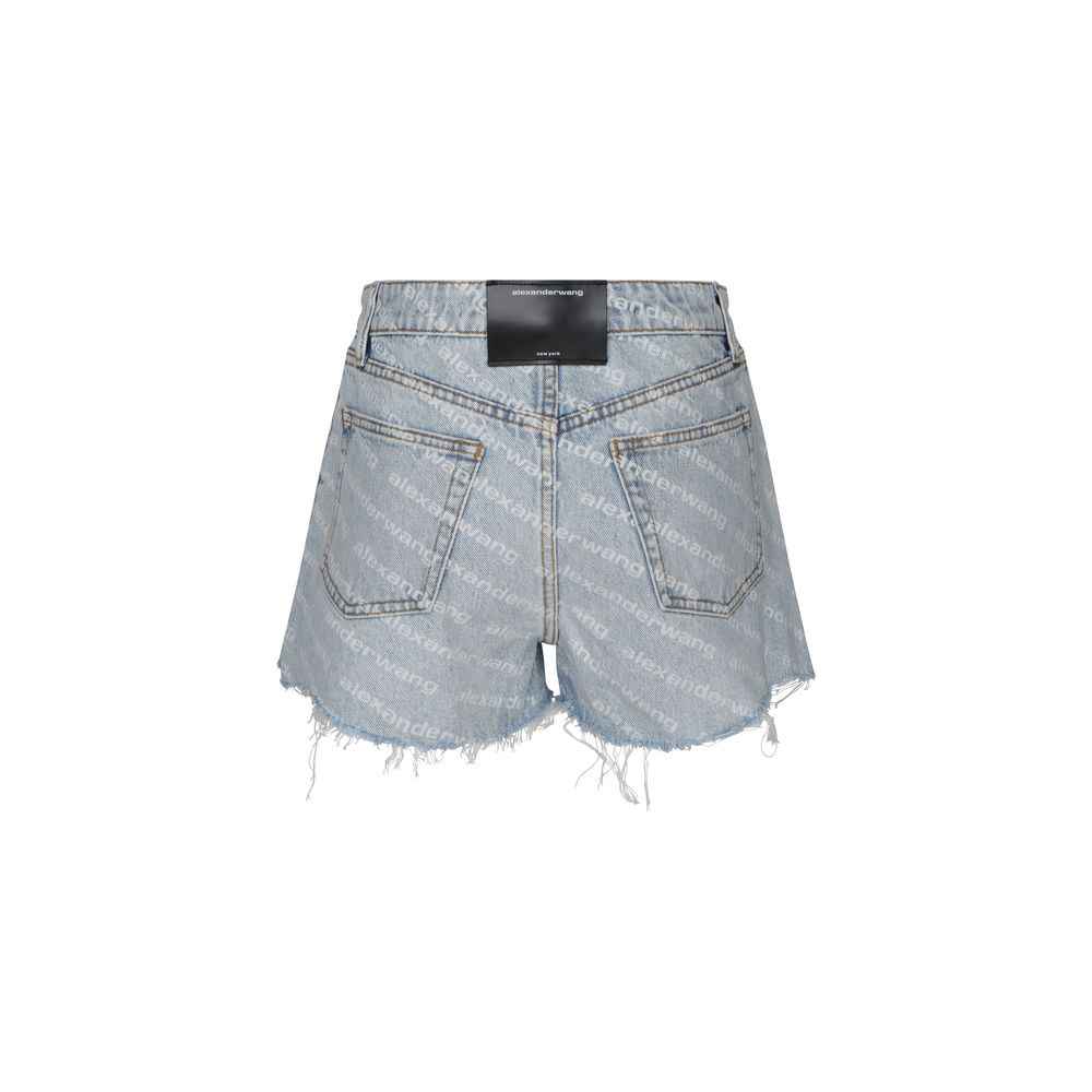 Alexander Wang Blue Cotton Bermuda Shorts