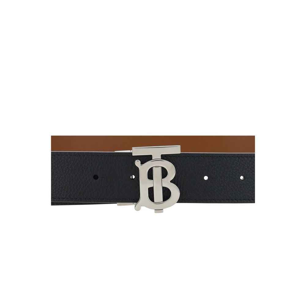 Burberry Black Calf Leather Bos Taurus Regular Belt