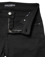 Dolce & Gabbana Black Cotton Stretch Skinny Denim Jeans