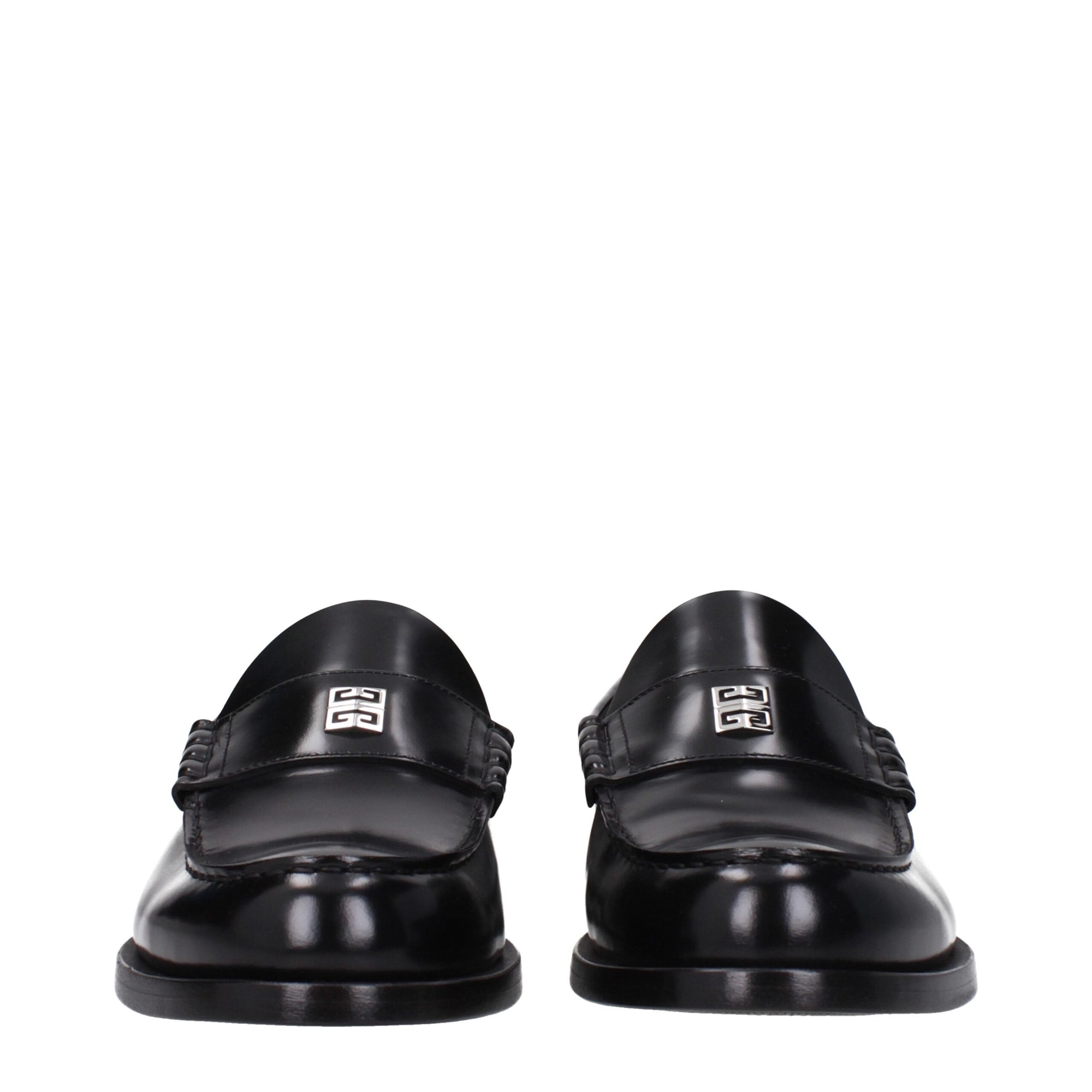 Givenchy Black Leather Slip-On Loafers