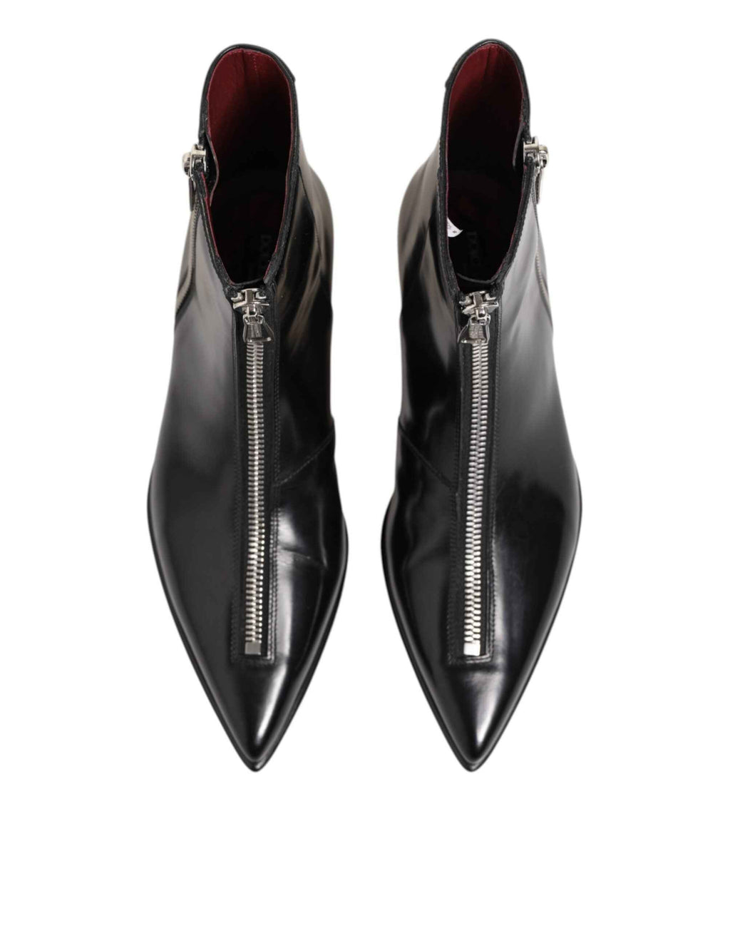 Dolce & Gabbana Black Leather Chelsea Short Ankle Boots Shoes