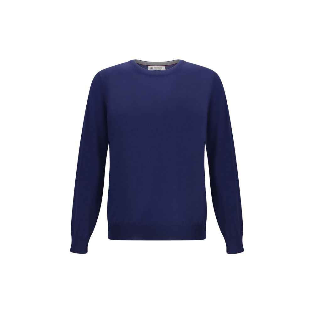 Brunello Cucinelli Blue Wool Oves Aries Sweatshirt