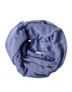 Dolce & Gabbana Blue Lace Stole Cotton Neck Wrap Shawl Scarf