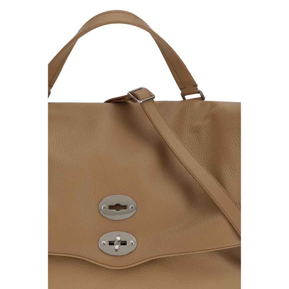 Zanellato Brown Calf Leather Bos Taurus Shoulder Bag