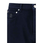 Brunello Cucinelli Blue Cotton Straight-Leg Jeans