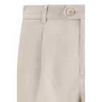 Brunello Cucinelli Cream Cotton Casual Pants