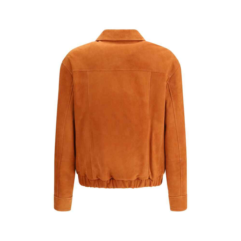 Brunello Cucinelli Multicolor Calf Leather Bos Taurus Leather Jacket