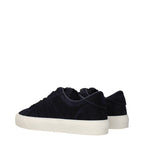 Moncler Blue Leather Low Top Sneakers