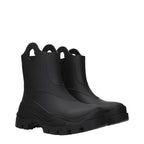 Moncler Black Cotton Ankle Boots