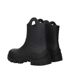 Moncler Black Cotton Ankle Boots