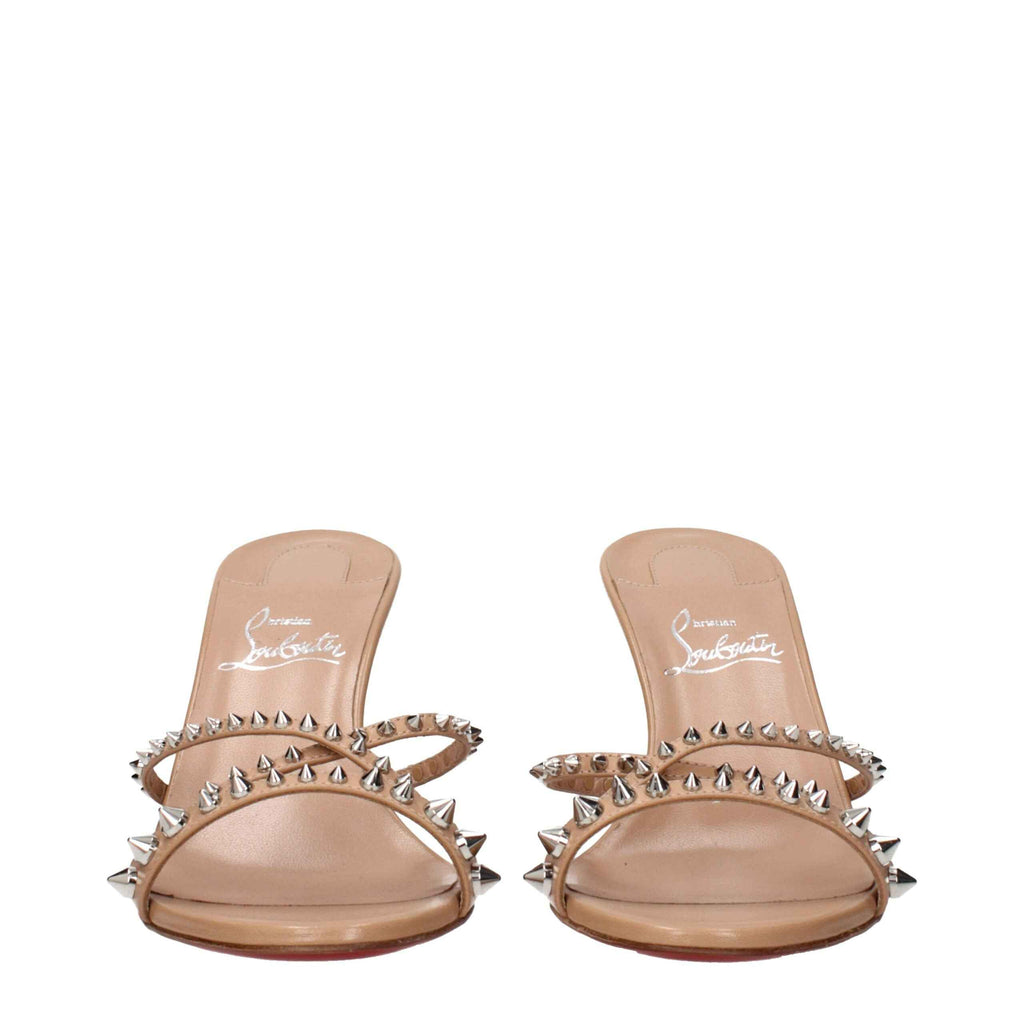 Christian Louboutin Pink Leather Stiletto Heel Sandals