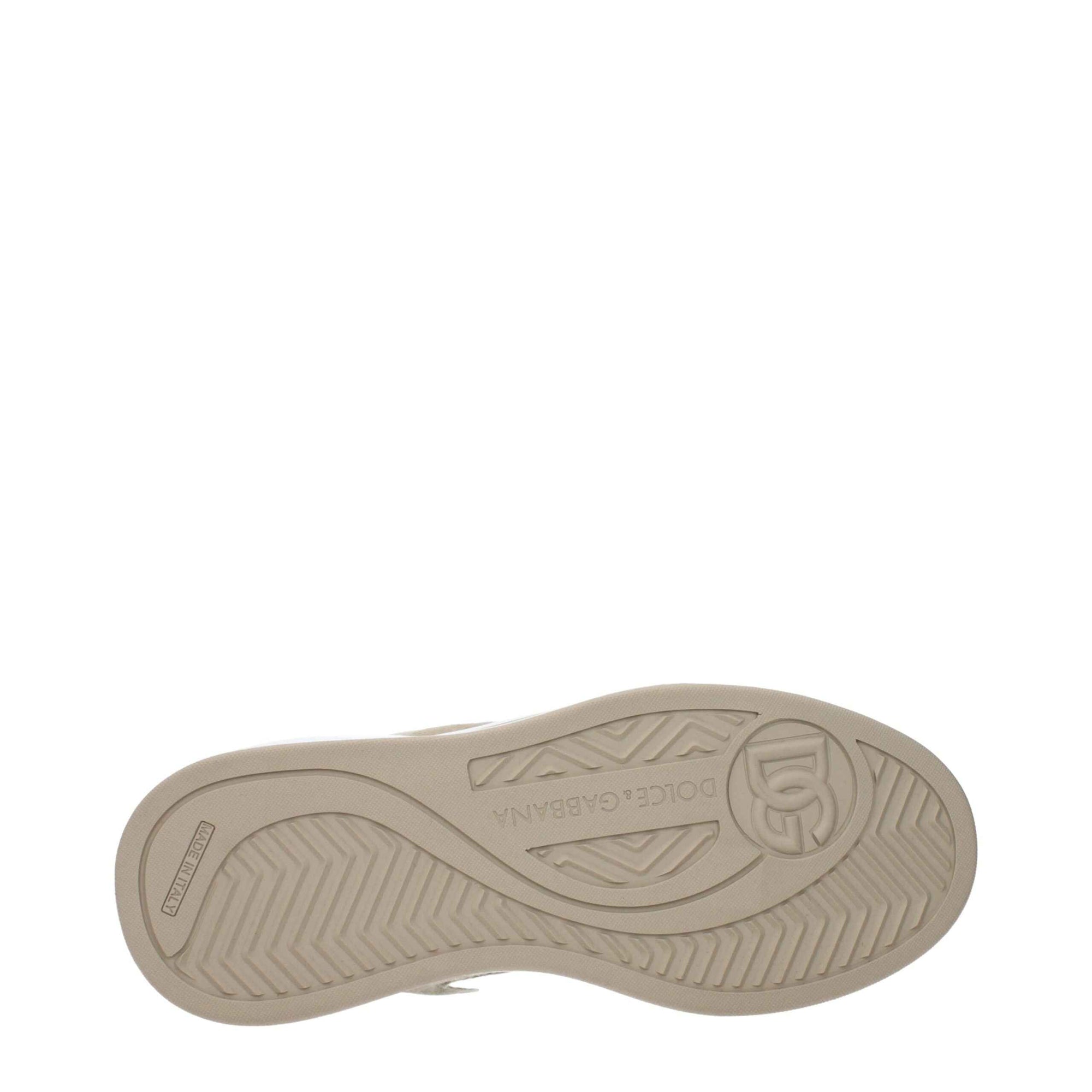 Dolce & Gabbana White Fabric Low Top Sneakers