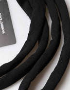Dolce & Gabbana Black Wool Knitted Neck Wrap Shawl Men Scarf