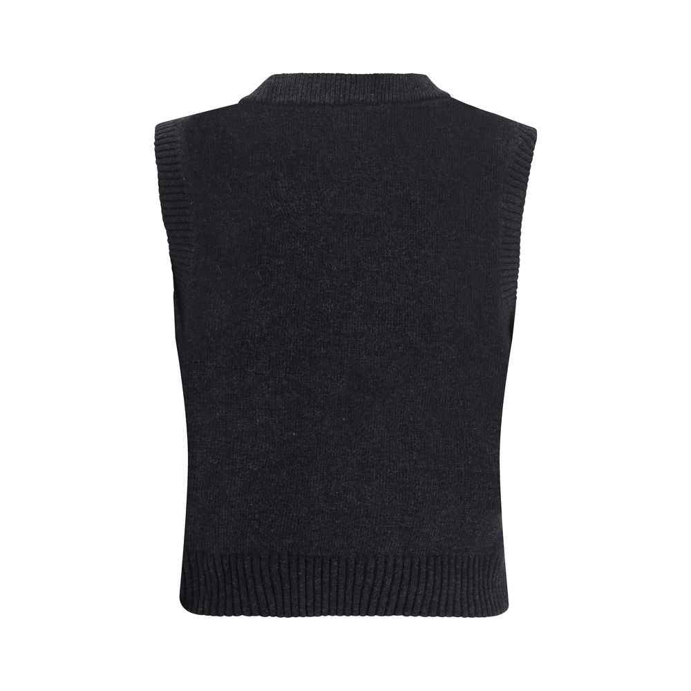 Ganni Black Wool Sweatshirt