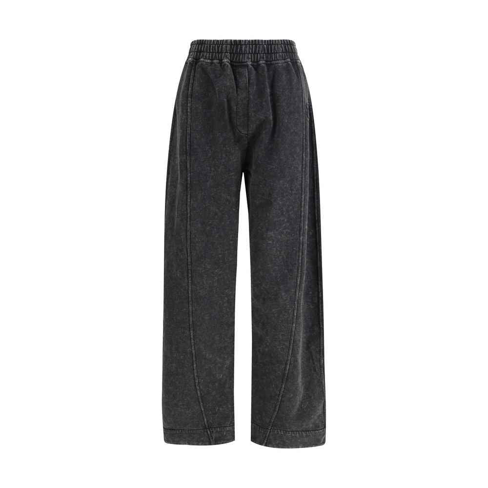 Ganni Black Cotton Casual Pants