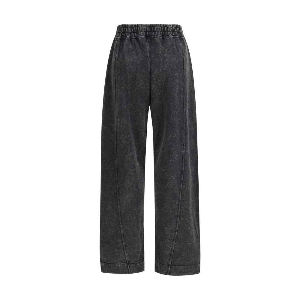 Ganni Black Cotton Casual Pants