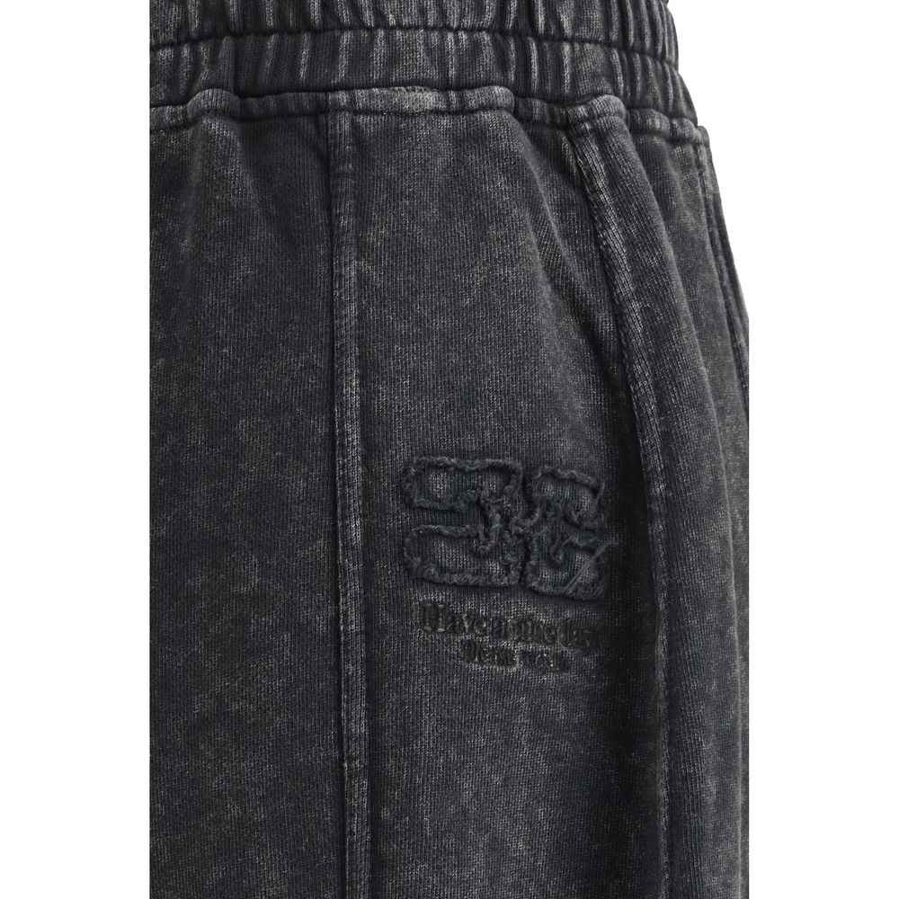 Ganni Black Cotton Casual Pants