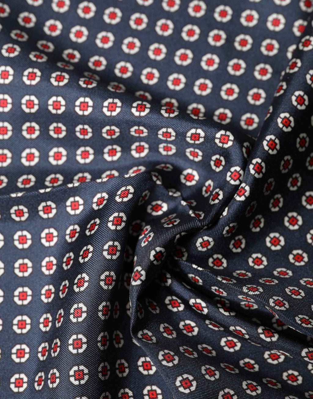 Dolce & Gabbana Blue Patterned Silk Square Handkerchief Scarf