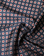 Dolce & Gabbana Blue Patterned Silk Square Handkerchief Scarf
