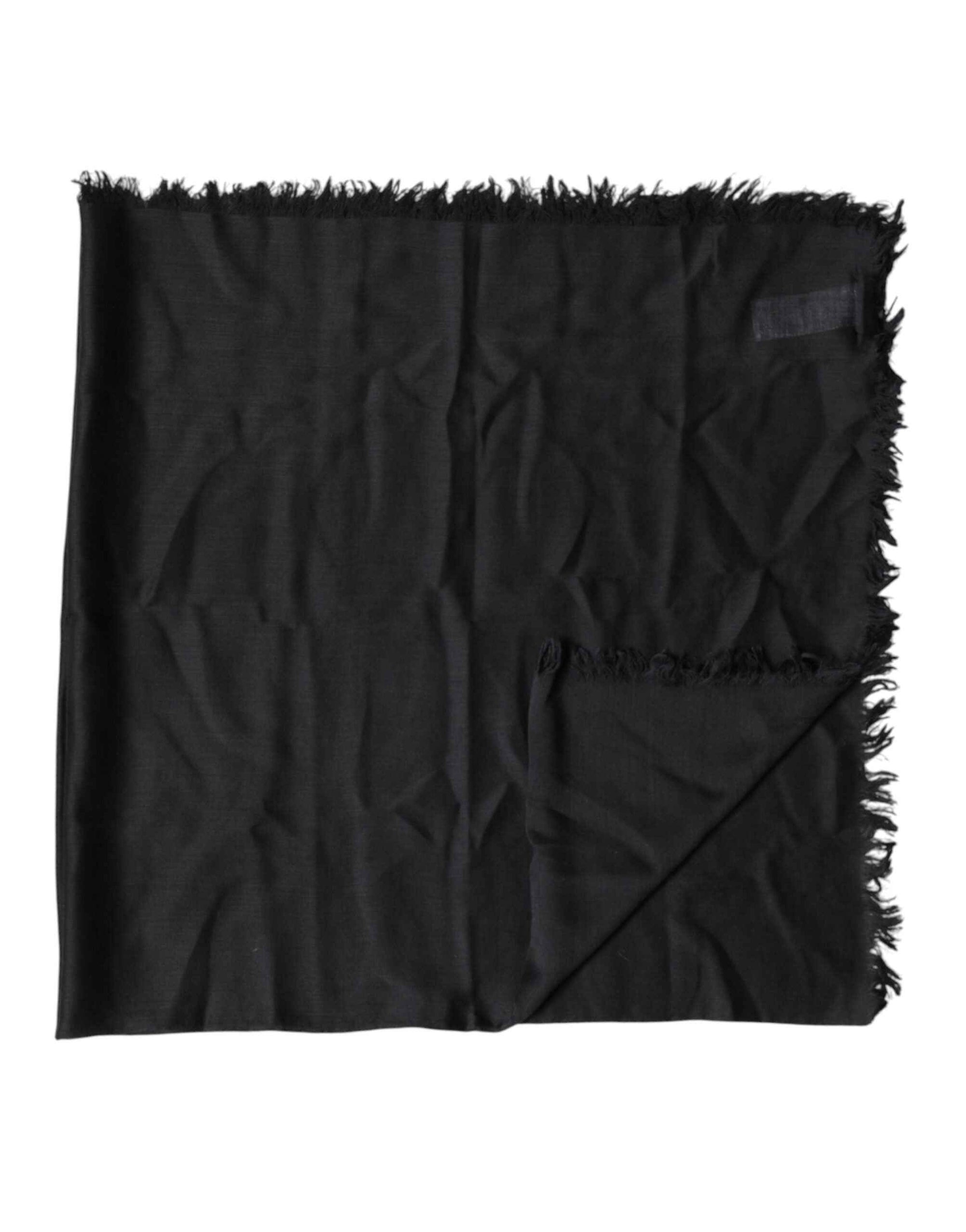 Dolce & Gabbana Black Lace Stole Neck Wrap Shawl Scarf