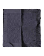 Dolce & Gabbana Blue Logo Silk Men Square Handkerchief Scarf